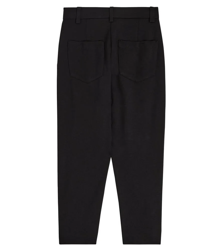 Balmain Embellished Pleated Pants, Black