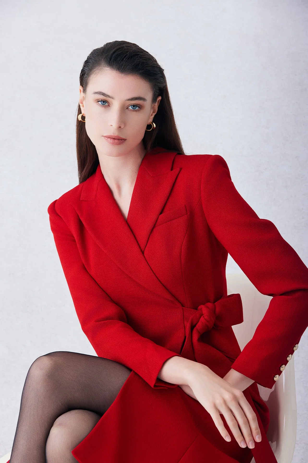CLASSIC TAILORED COAT IN RED