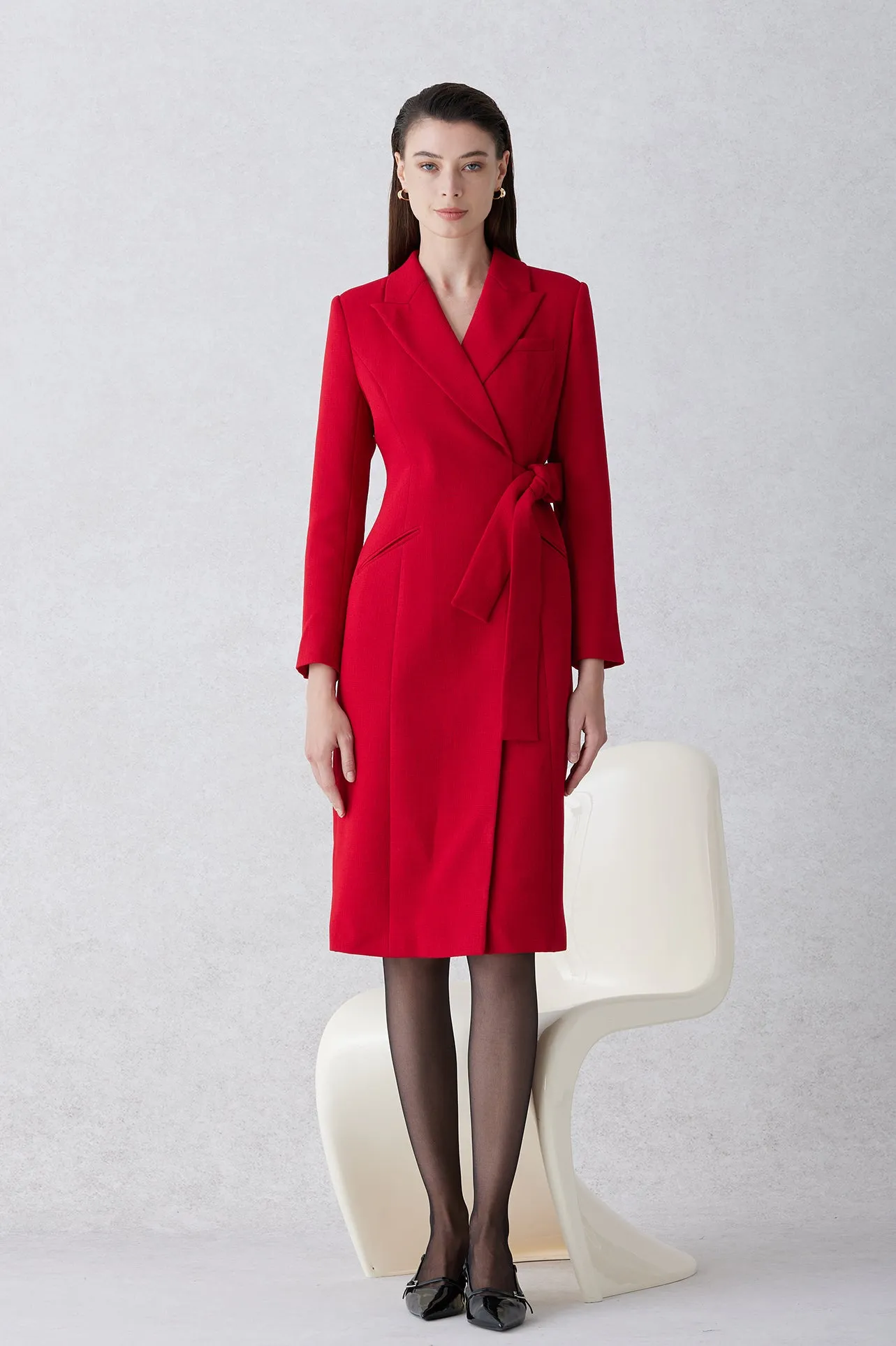 CLASSIC TAILORED COAT IN RED