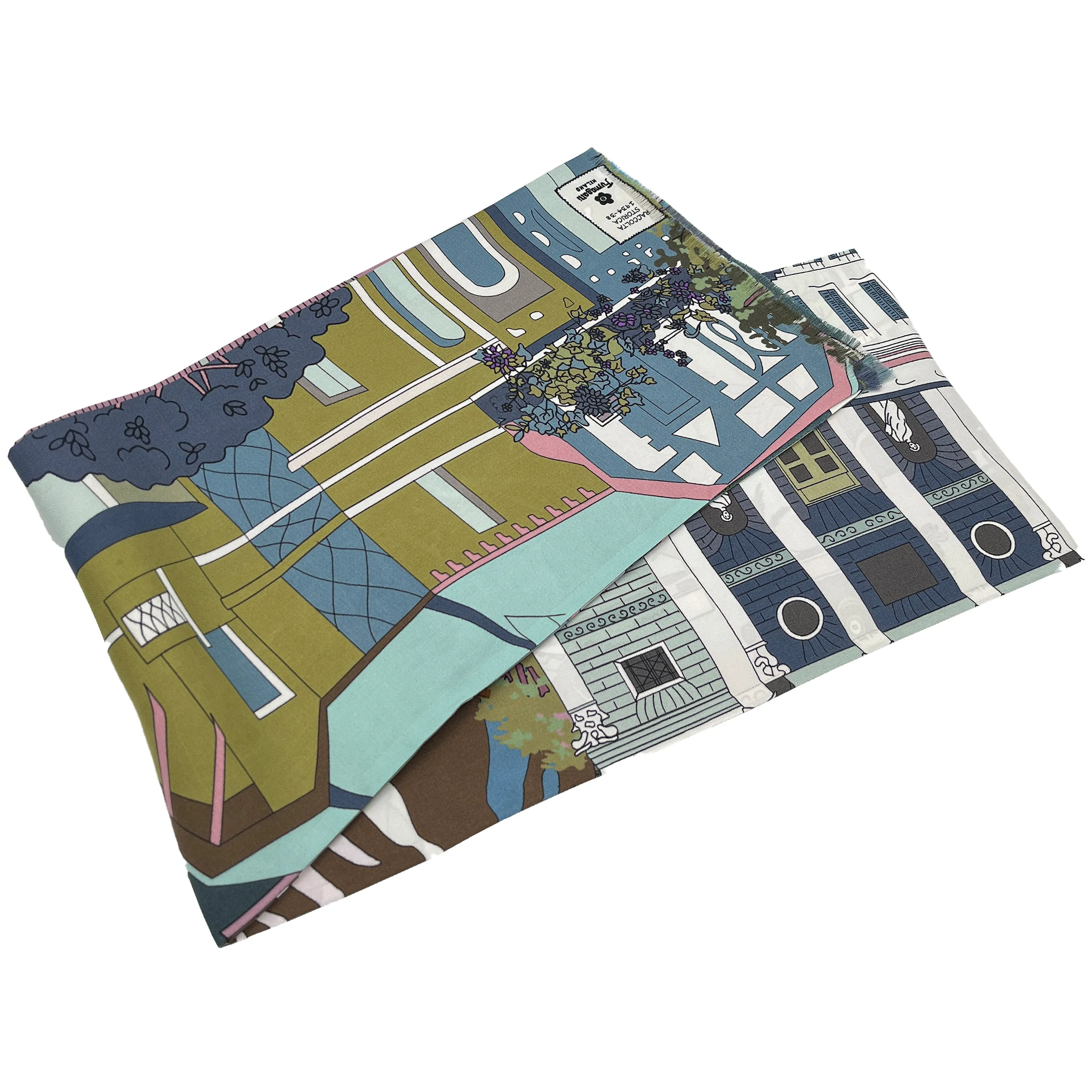Como Bellagio dark blue pink and green tie scarf