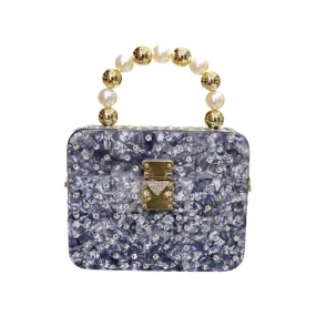 Crystal Minaudiere with Pearl Handle