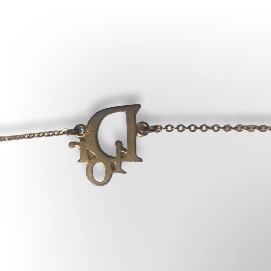Dior Crystal Logo Dainty Bracelet