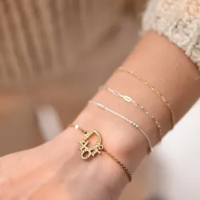 Dior Crystal Logo Dainty Bracelet