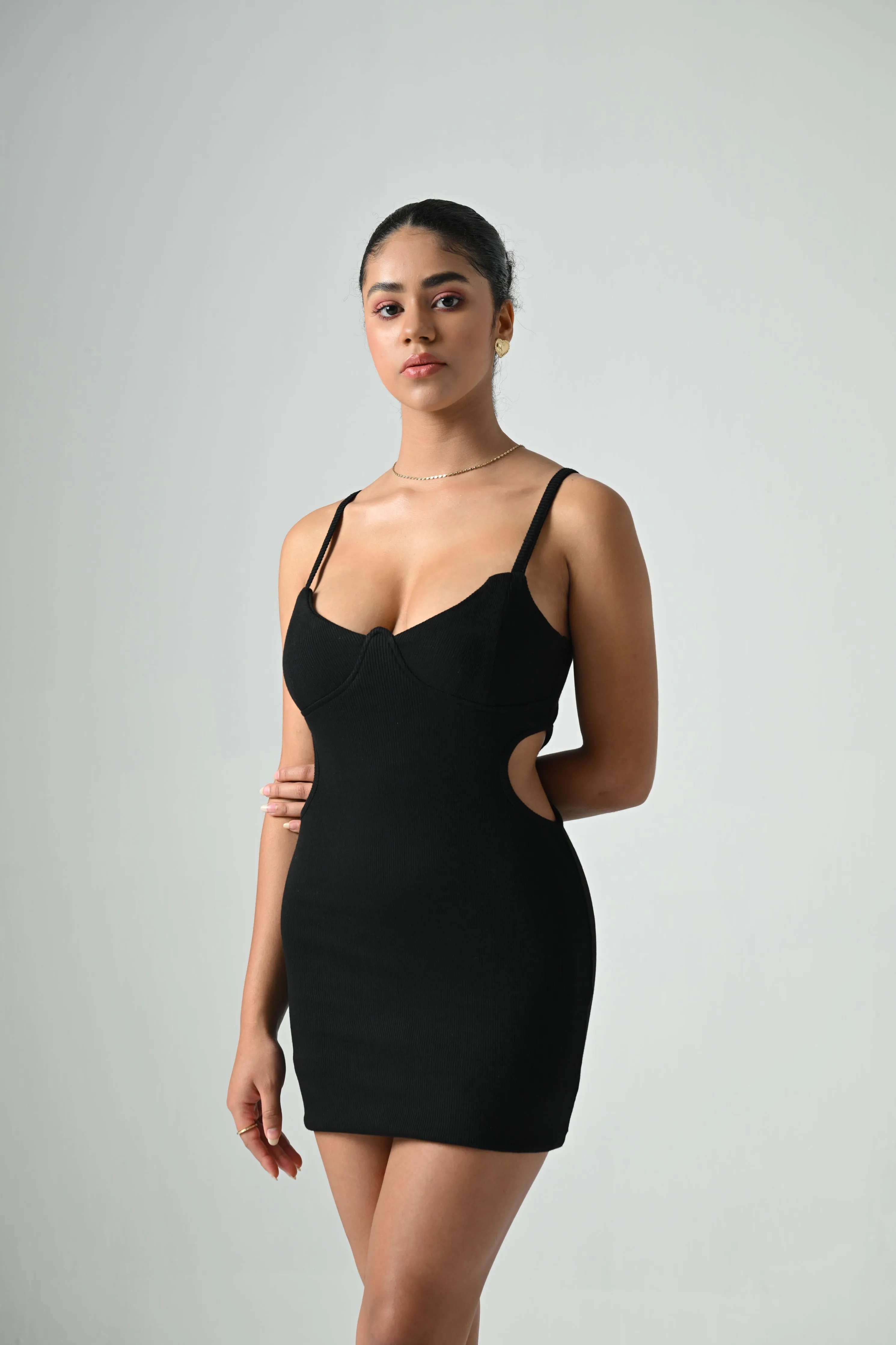 KHLOE CUT OUT PENCIL DRESS in White