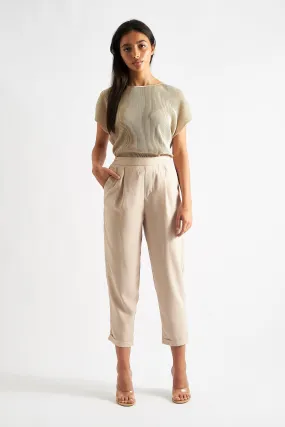 Korine Pleated Top Stone