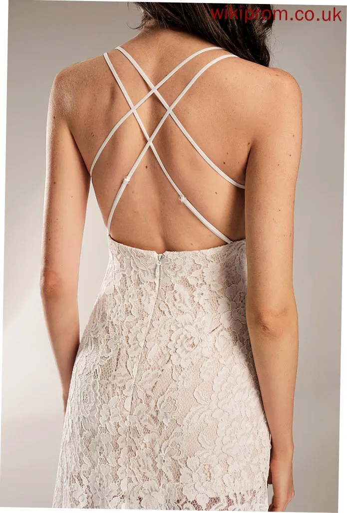 Millie Dress Wedding Wedding Dresses Sheath/Column Floor-Length Lace V-neck