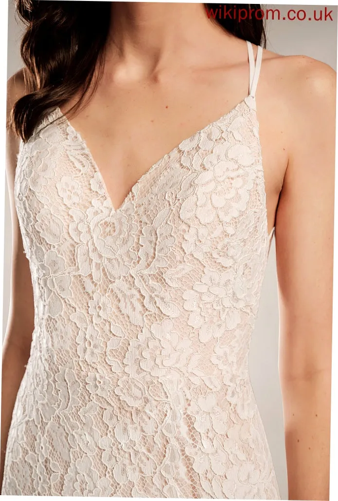 Millie Dress Wedding Wedding Dresses Sheath/Column Floor-Length Lace V-neck