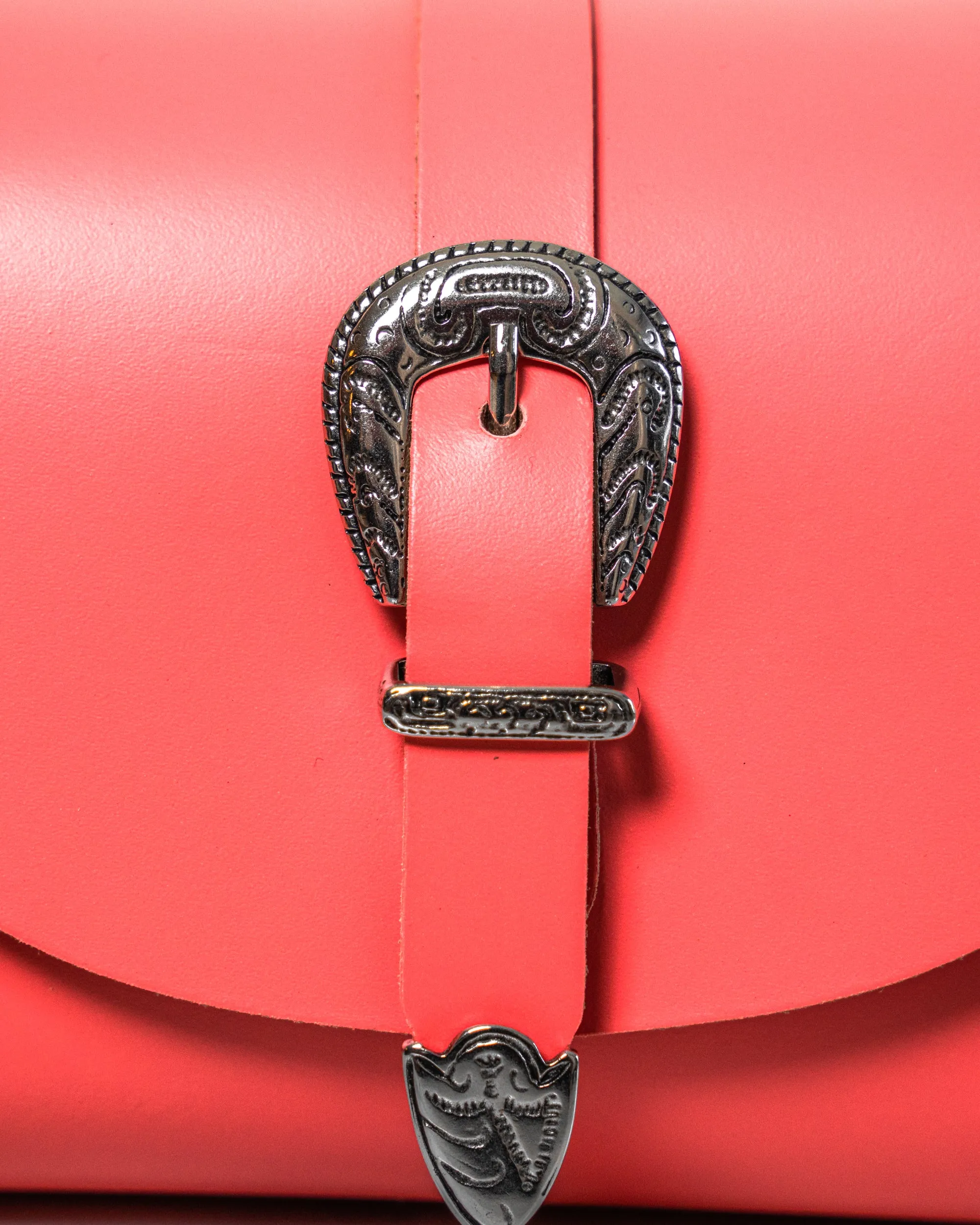 'My Passport' Buckled Barrel Bag | Coral