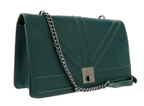 Pierre Cardin Teal Leather Medium Structured Shoulder Bag