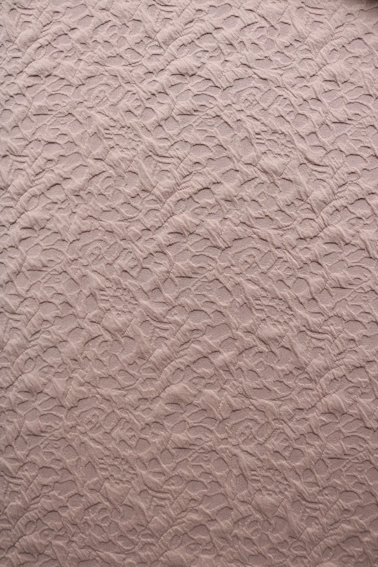 Rustic Taupe Abstract Floral Jacquard Knit