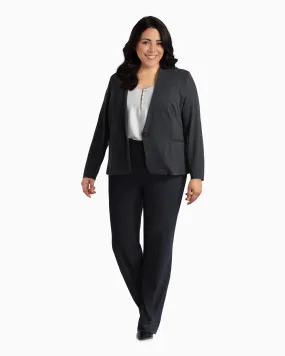 Utopian One-Button Blazer | Charcoal Grey