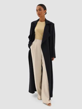 Wafa Long Trench - Dark Blue