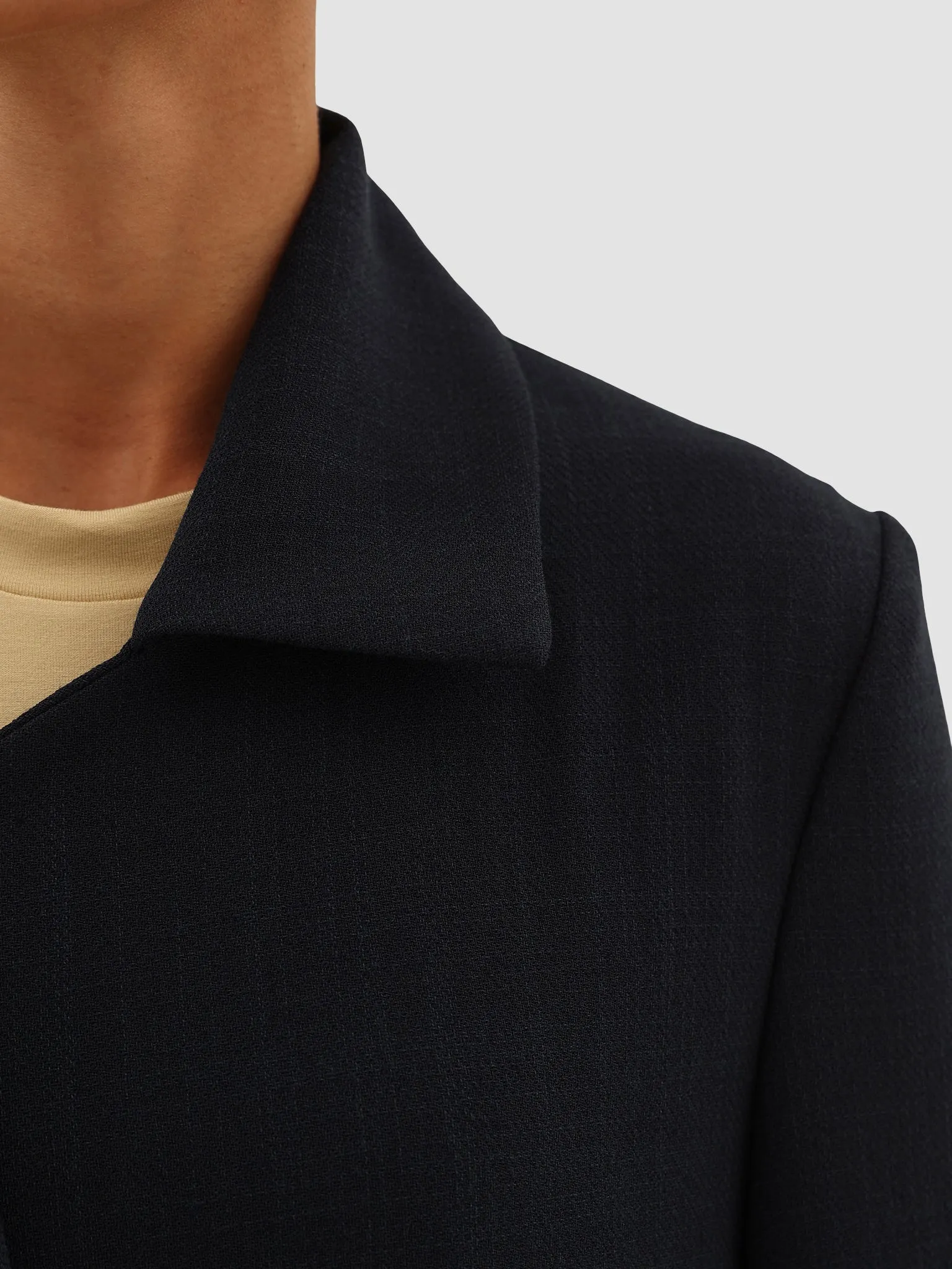 Wafa Long Trench - Dark Blue