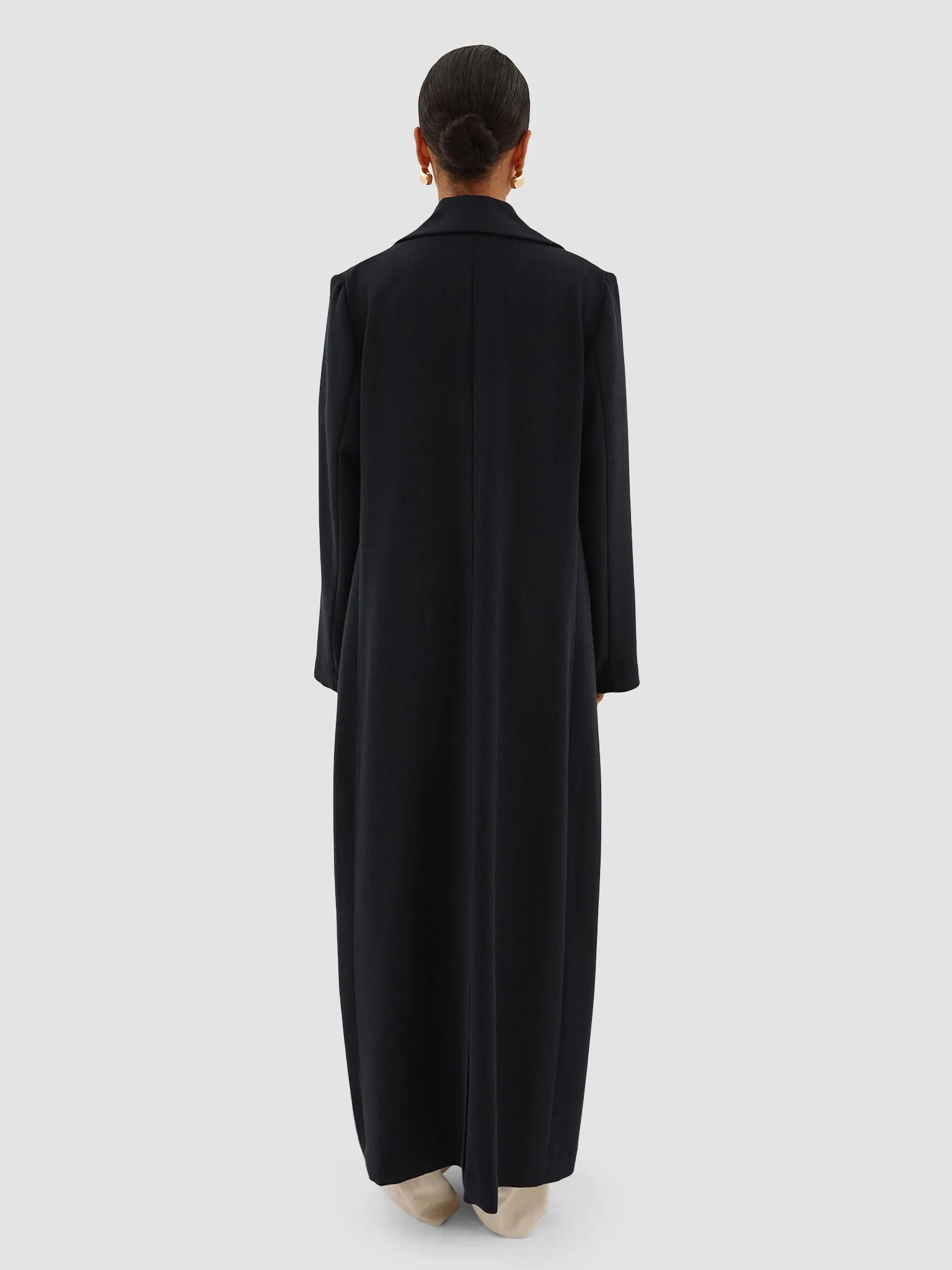 Wafa Long Trench - Dark Blue