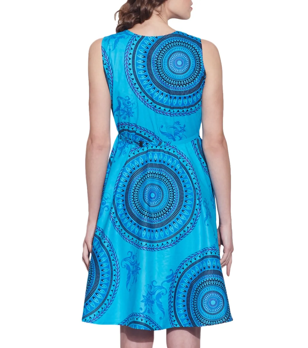Women's Apparel Cotton Printed Dress,Machine Washable,W-CPD34-1603,Size-34 Inch